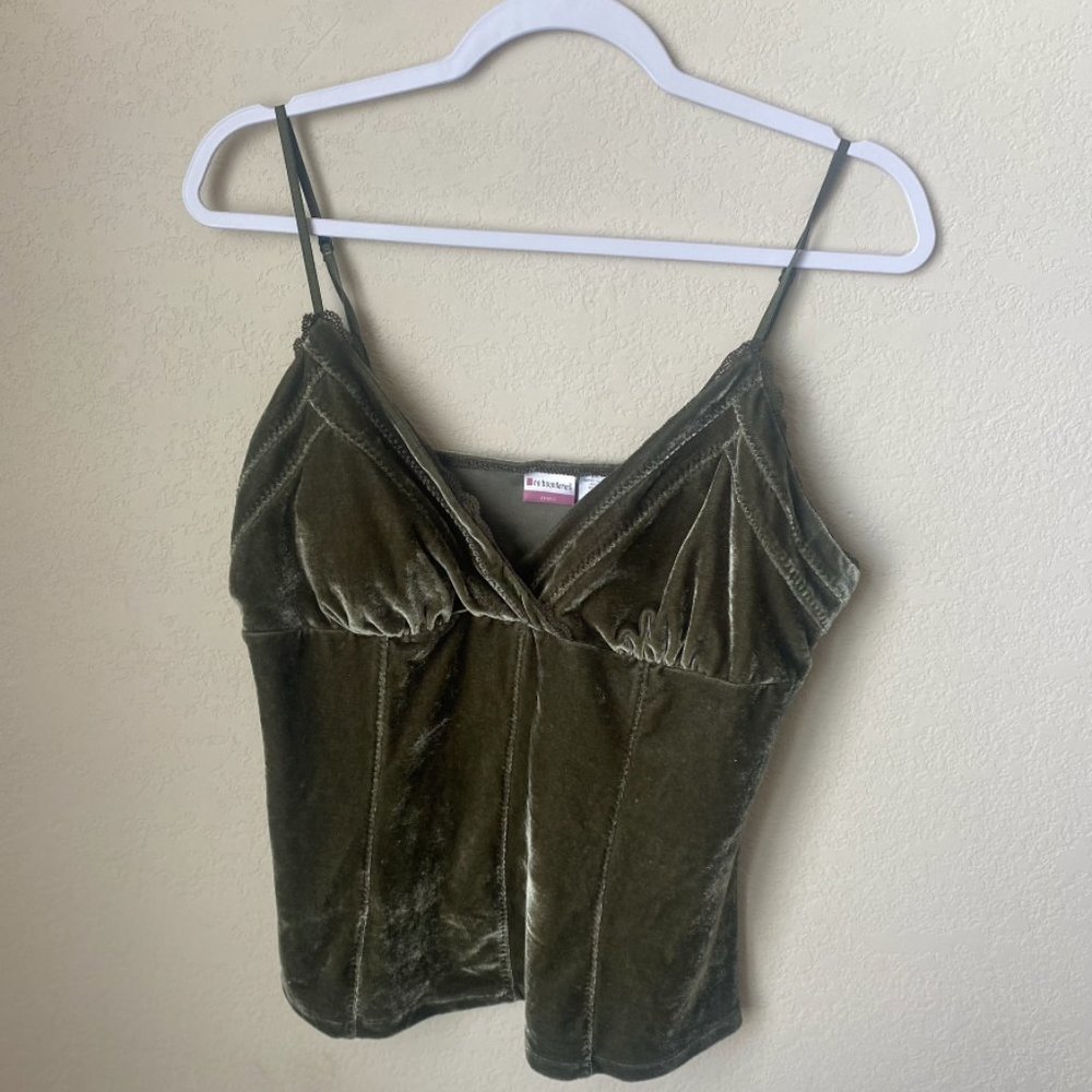 Vintage No Boundaries Velvet Lace Cami Top, Size XL